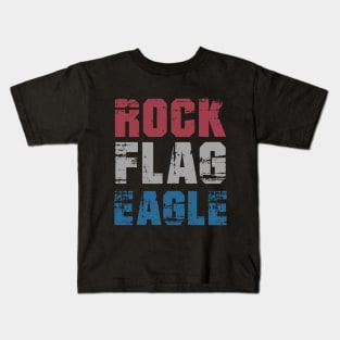 Rock Flag Eagle Kids T-Shirt